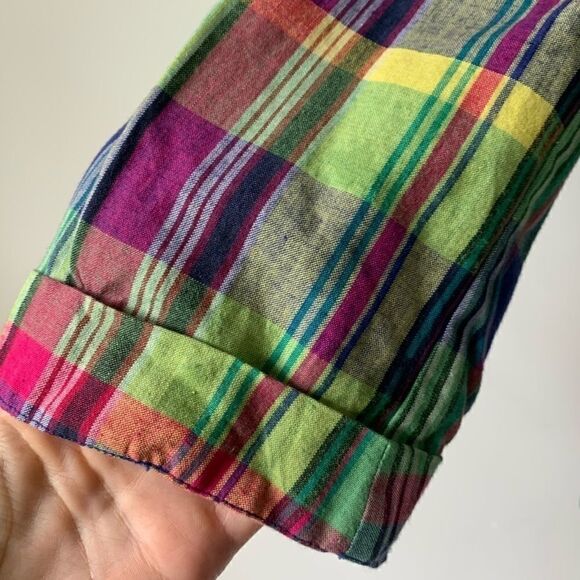 Vintage 80’s Perry Ellis Cotton Plaid Fall Jacket - Picture 9 of 12